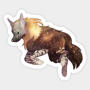 Cozy Brown Hyena Sticker